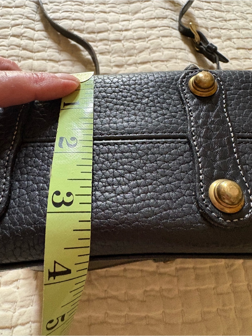 Dooney & Bourke Black Pebbled Leather Flap Crossbody - Picture 14 of 16